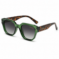 SANREMO C37 – Verde Smeraldo, Lenti Grigio Sfumato con Aste Havana
