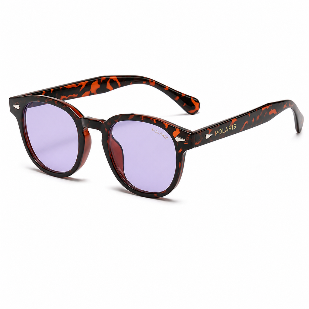 POSITANO C15 – Havana Nero Arancio Tartarugato, Lenti Lilla