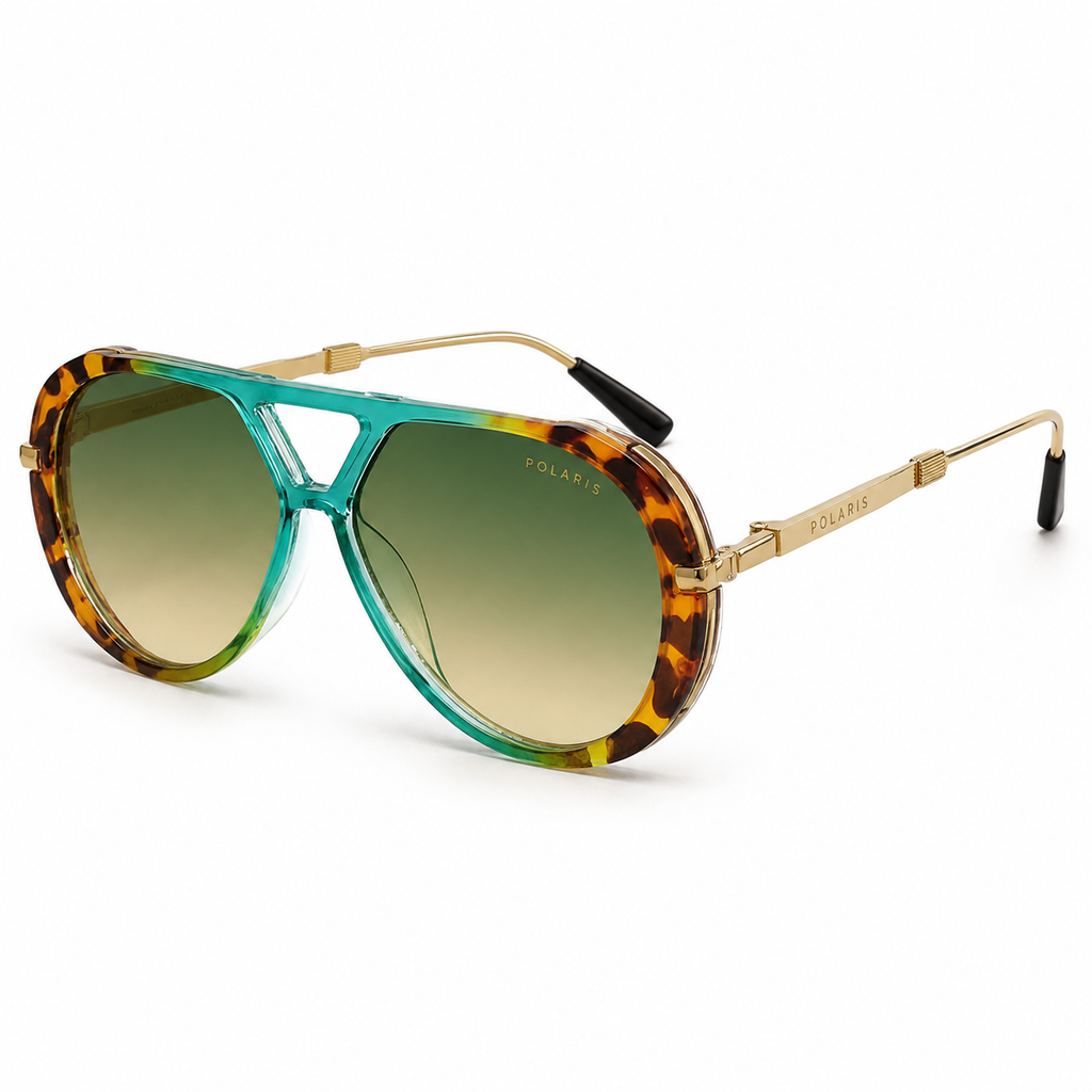 FORTE DEI MARMI C4-X – Turchese Trasparente Havana Aste Oro Lenti Verde Oliva&nbsp;