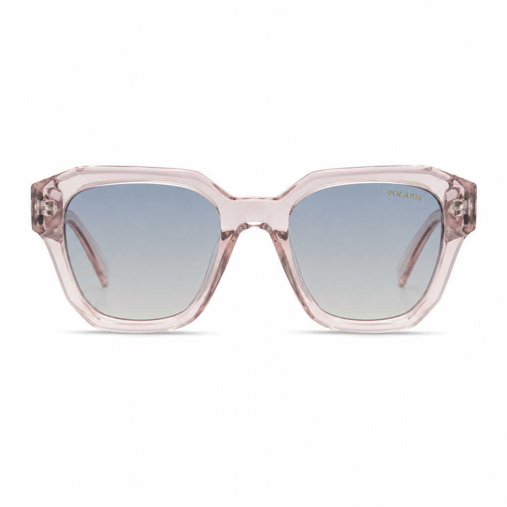 SANREMO C5 – Rosa Cristallo Trasparente, Lenti Azzurro Grigio Sfumato