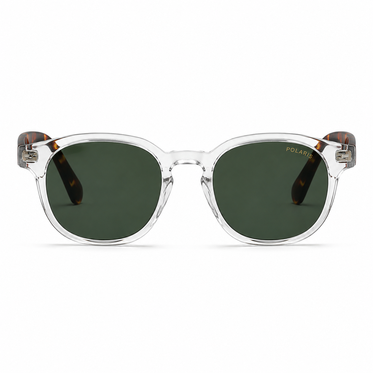 POSITANO C25 – Crystal Trasparente, Lenti Verde Scuro con Aste Havana
