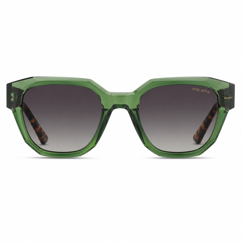 SANREMO C37 – Verde Smeraldo, Lenti Grigio Sfumato con Aste Havana