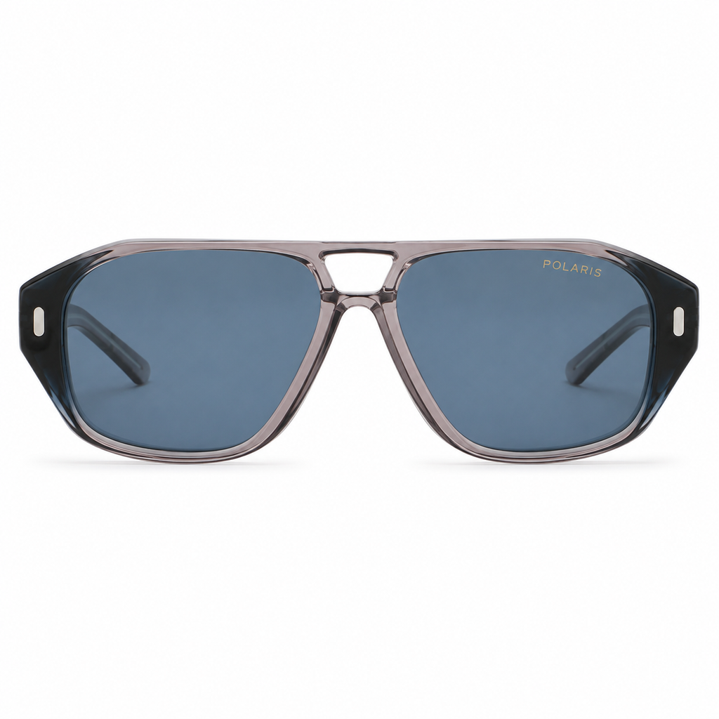 MILANO C5 – Grigio Fumé Trasparente, Lenti Blu-Azzurro Sfumate