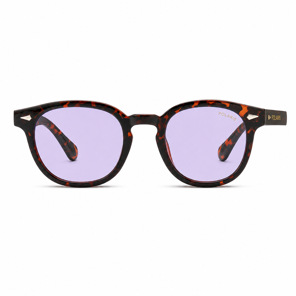 POSITANO C15 – Havana Nero Arancio Tartarugato, Lenti Lilla