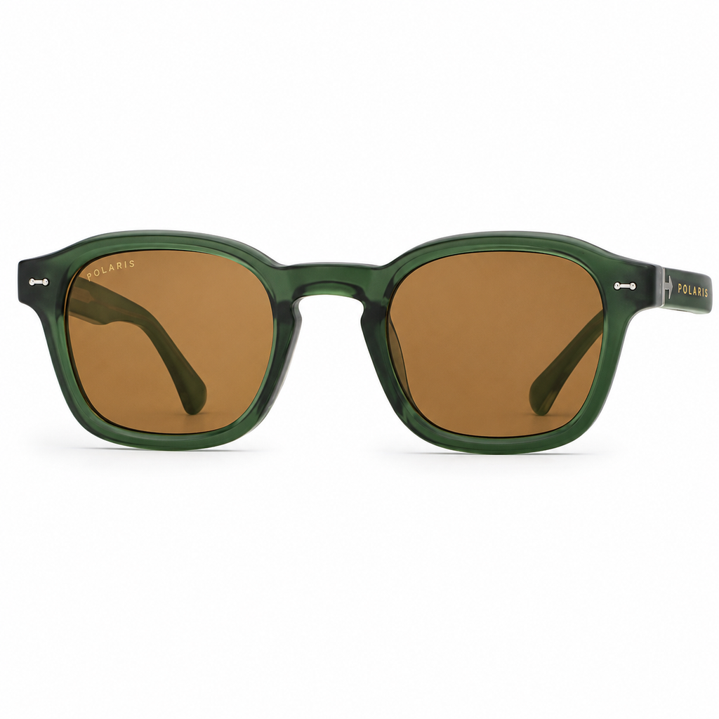 CAPRI C6 – Verde Trasparente, Lenti Marrone Ambrato