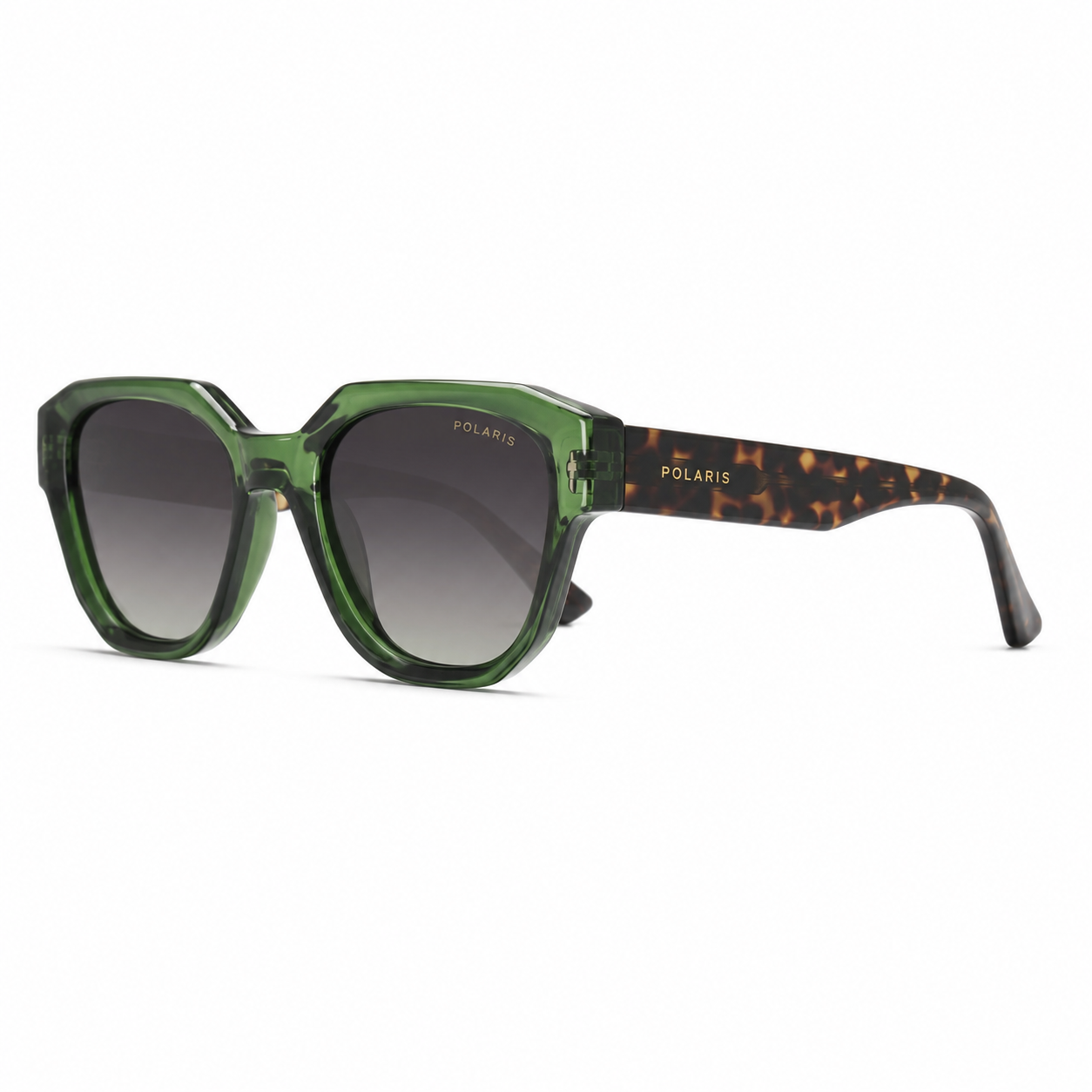 SANREMO C37 – Verde Smeraldo, Lenti Grigio Sfumato con Aste Havana