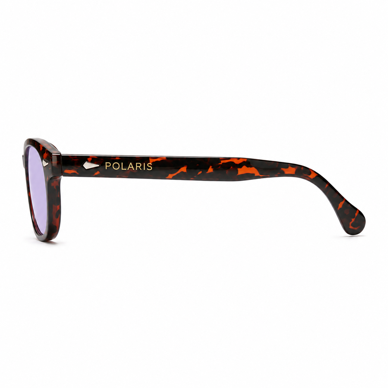 POSITANO C15 – Havana Nero Arancio Tartarugato, Lenti Lilla
