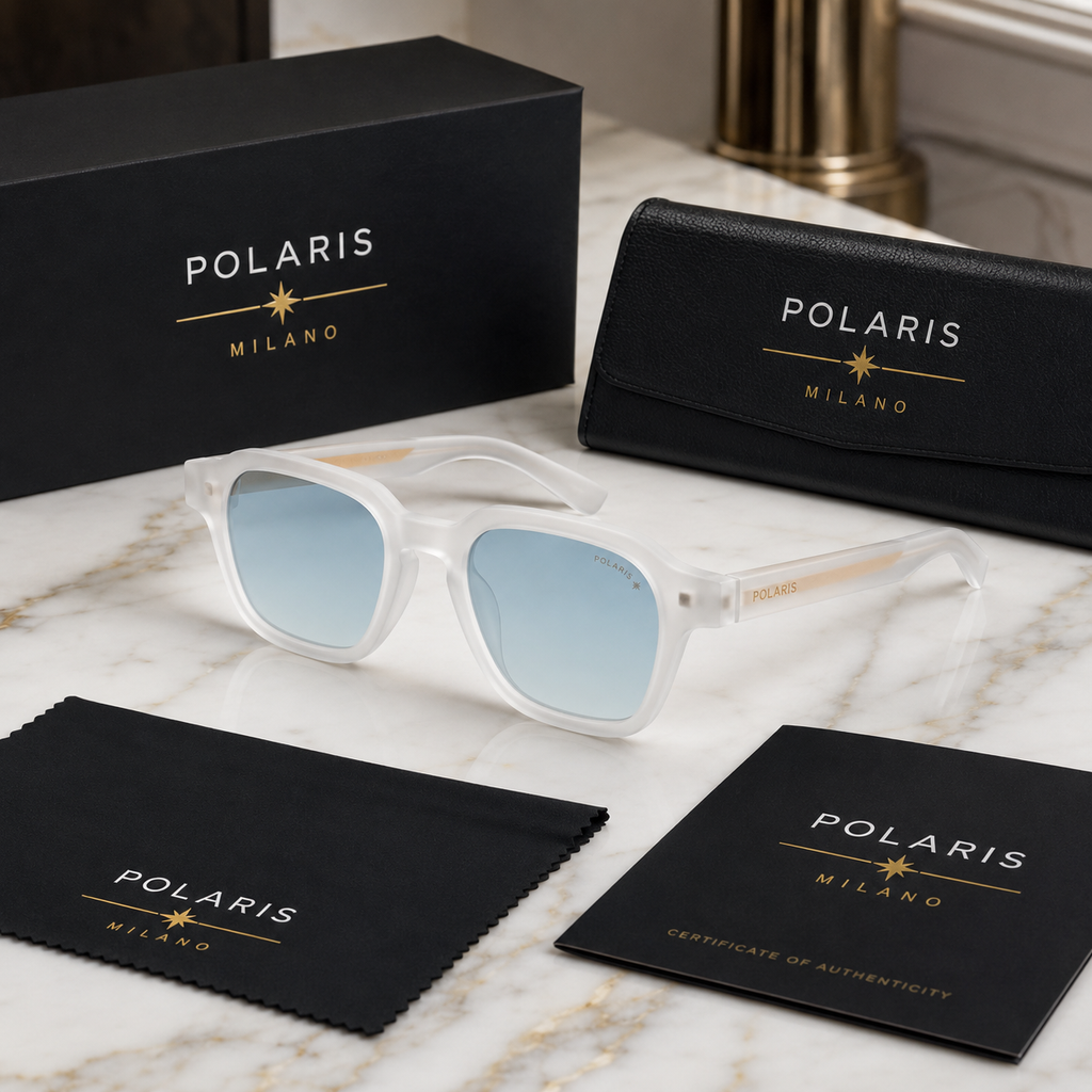 PORTOFINO C6 – Crystal Bianco Satinato, Lenti Azzurro Chiaro