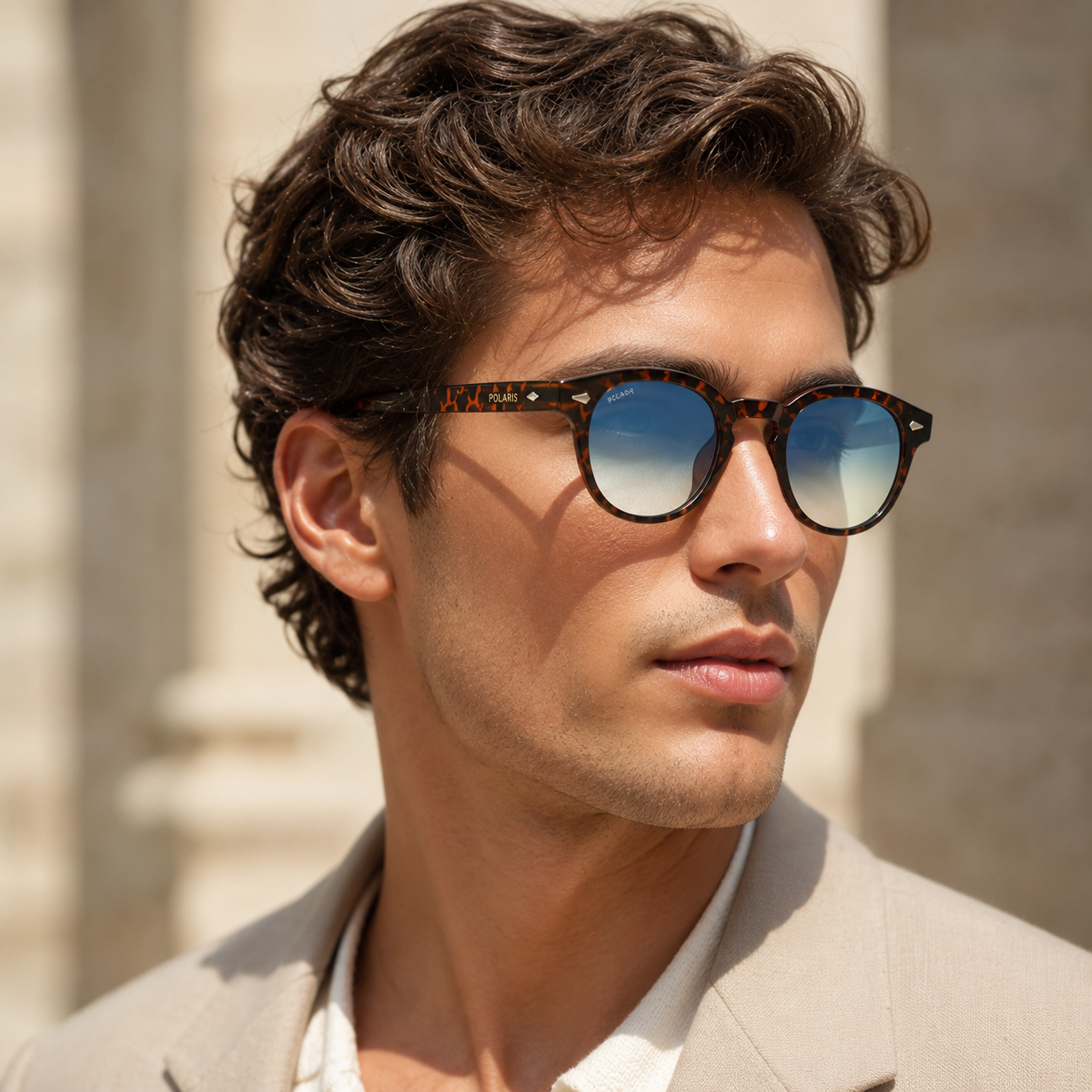 POSITANO C1 – Havana Scuro, Lenti Azzurro Sfumate