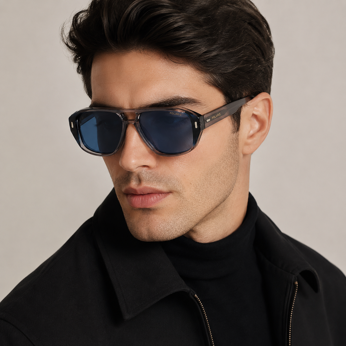 MILANO C5 – Grigio Fumé Trasparente, Lenti Blu-Azzurro Sfumate