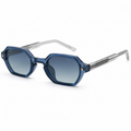 AMALFI C5 – Montatura Blu Trasparente, Lenti Azzurro-Grigio
