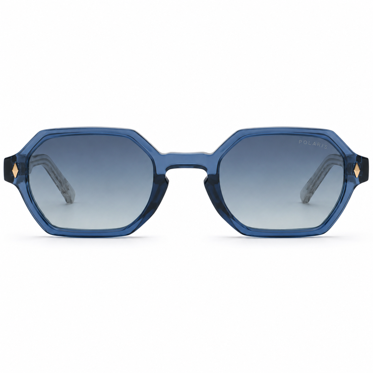 AMALFI C5 – Montatura Blu Trasparente, Lenti Azzurro-Grigio