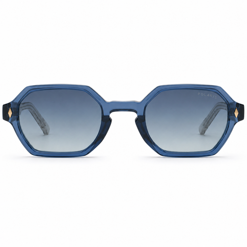 AMALFI C5 – Montatura Blu Trasparente, Lenti Azzurro-Grigio